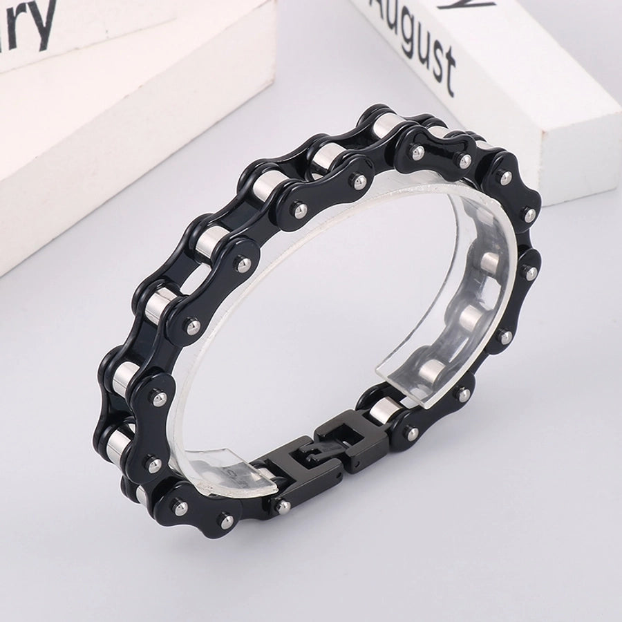 Color block solid color titanium steel bracelets