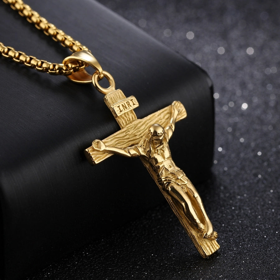 Fashion Geometric Titanium Steel Plating Men'S Pendant Necklace