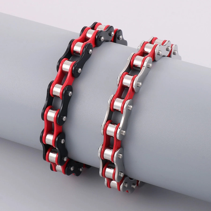 Color block solid color titanium steel bracelets