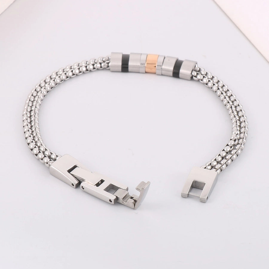 Retro solid color titanium steel bracelets in bulk