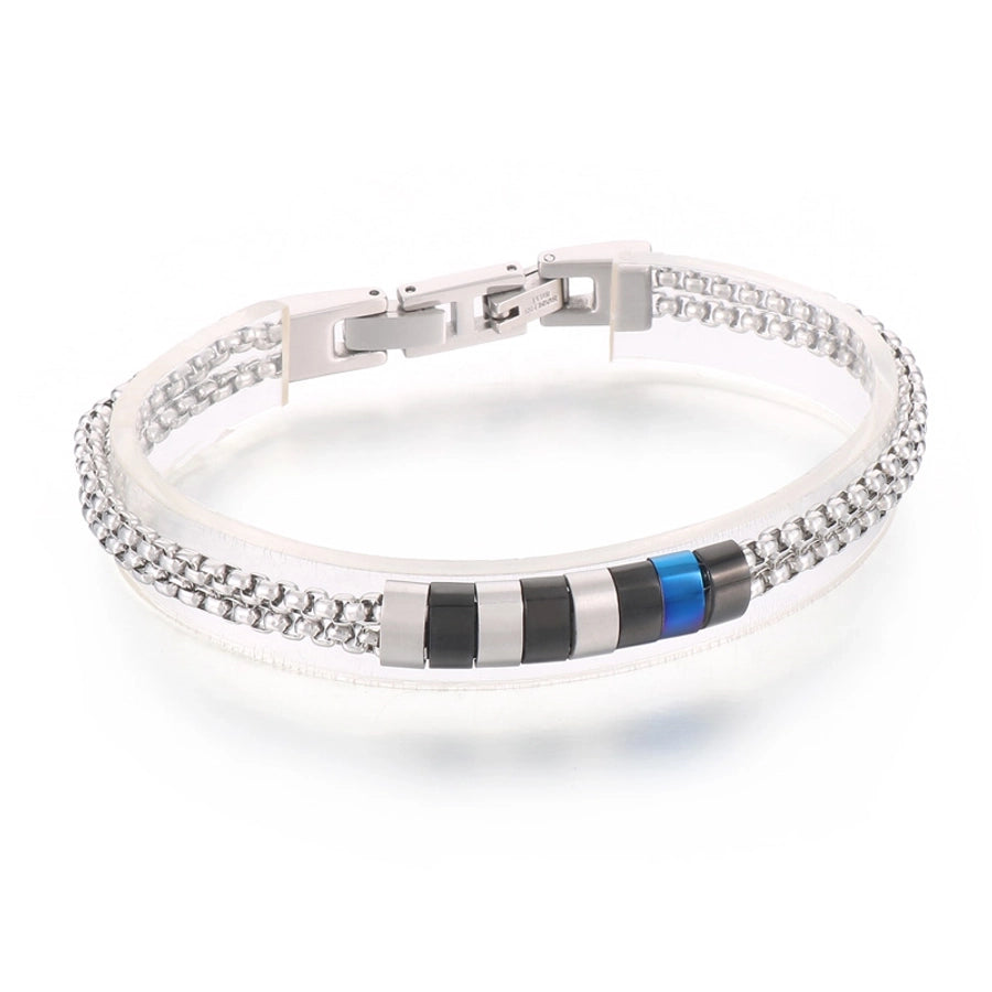 Retro solid color titanium steel bracelets in bulk