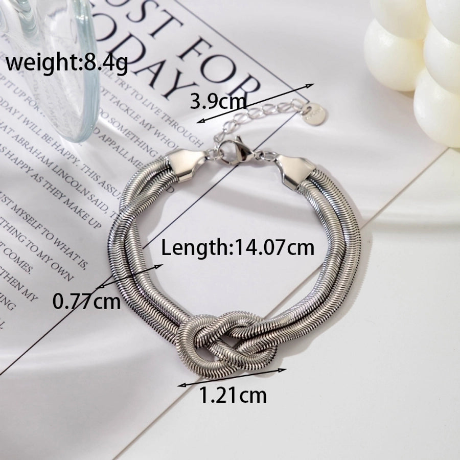 knot stainless steel plating 18k gold plated bracelets necklace