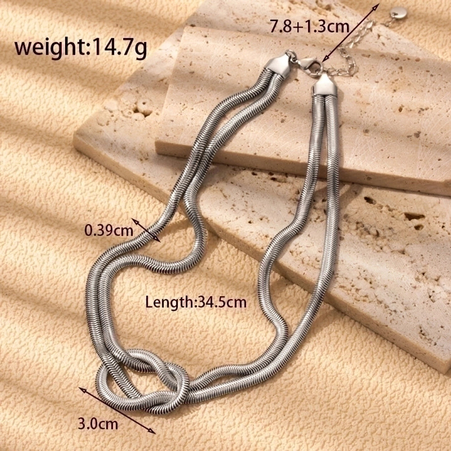 knot stainless steel plating 18k gold plated bracelets necklace