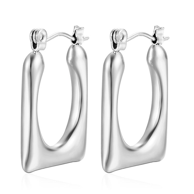 Stainless steel gold plated earrings