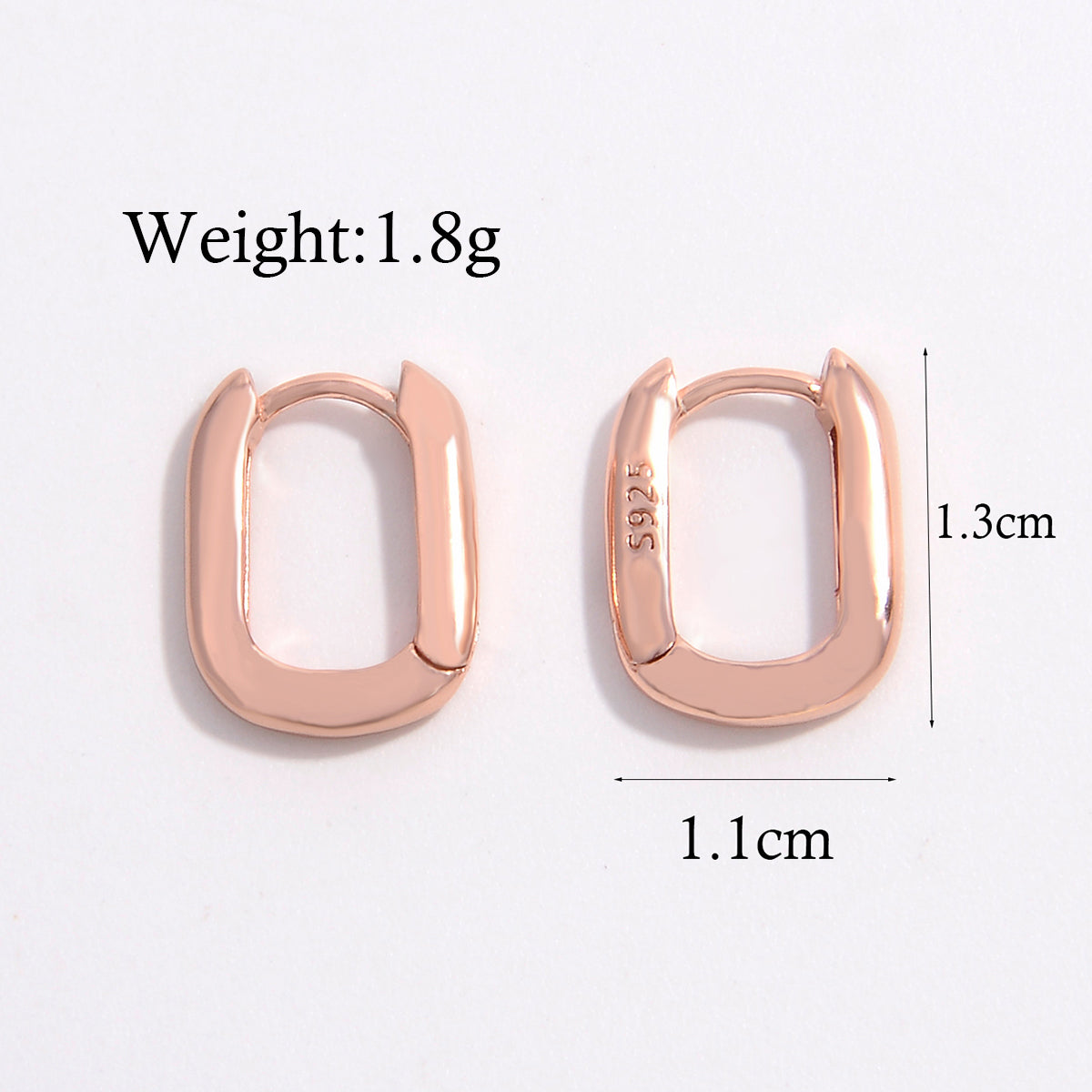 Geometric plating sterling silver 14k gold plated rose gold plated white gold plated earrings