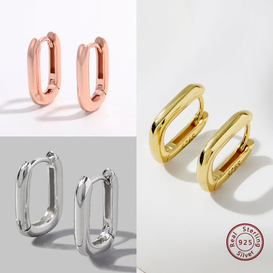 Geometric plating sterling silver 14k gold plated rose gold plated white gold plated earrings